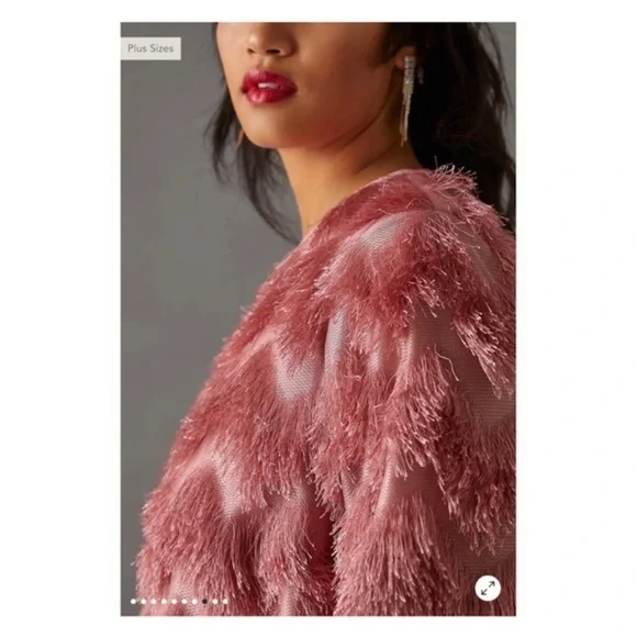 Anthropologie Pink Textured Dress - Picture 5 of 15